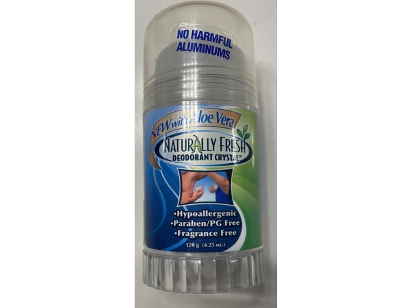 Naturally Fresh Deodorant Crystal, Aloe Vera, 4.25 oz/120 g, Pack Of 3