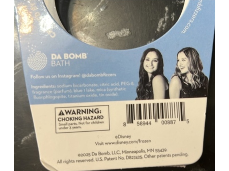 DA Bomb Disney Frozen Elsa Bath Bomb, Snow Blast, 6.5 oz