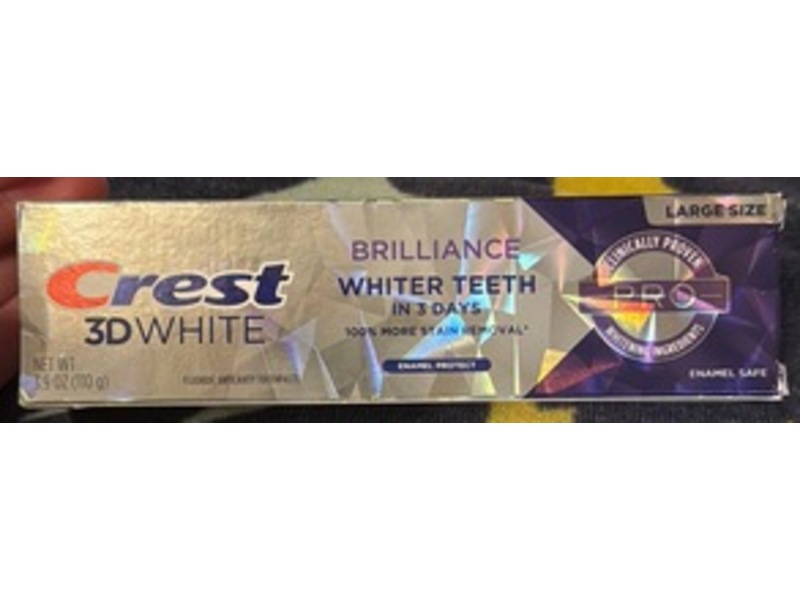 Crest 3D White Brilliance Enamel Protect Toothpaste, 3.9 oz/110 g