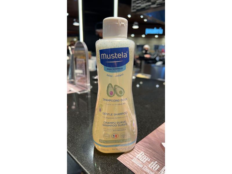 Mustela Baby Gentle Shampoo with Natural Avocado - Hair Care for Kids of all Ages & Hair Types - Tear-Free & Biodegradable Formula - 16.9 fl. oz.