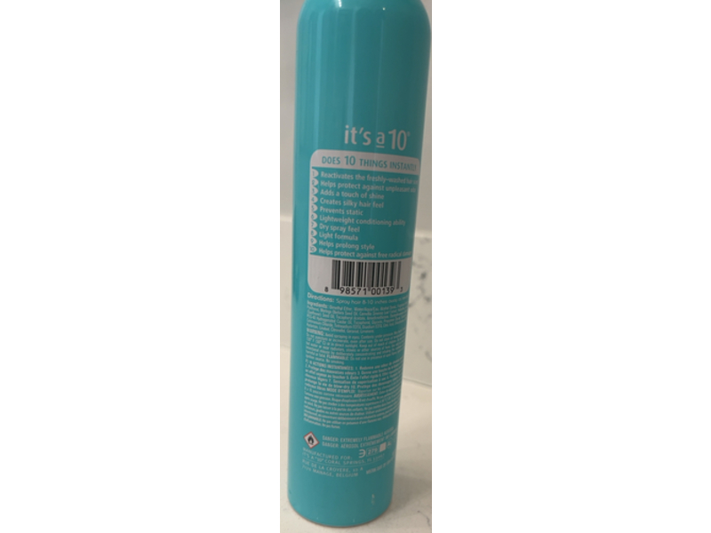 Its A 10 Miracle Blow Dry Miracle Hair Refresher Spray, 6 oz/170 g