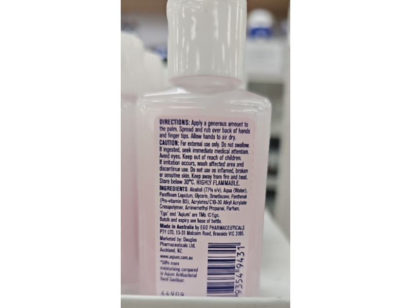 Aqium Ultra Antibacterial Hand Sanitiser, 60 mL