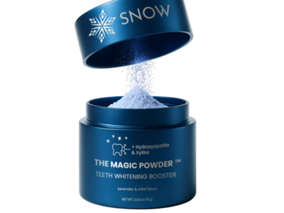 Snow The Magic Powder Teeth Whitening Booster, Lavender & Mint Flavor, 0.63 oz/18 g