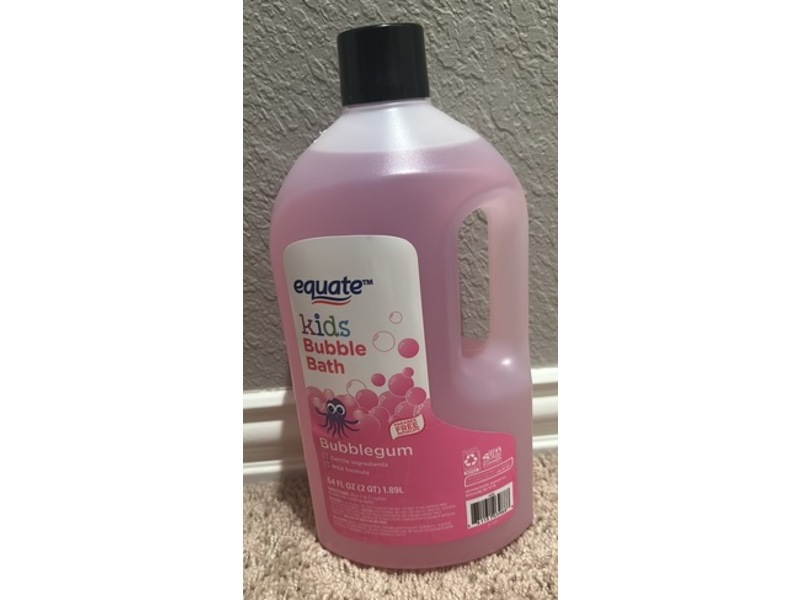 Equate Kids Bubble Bath, Bubblegum, 64 fl oz/1.89 L