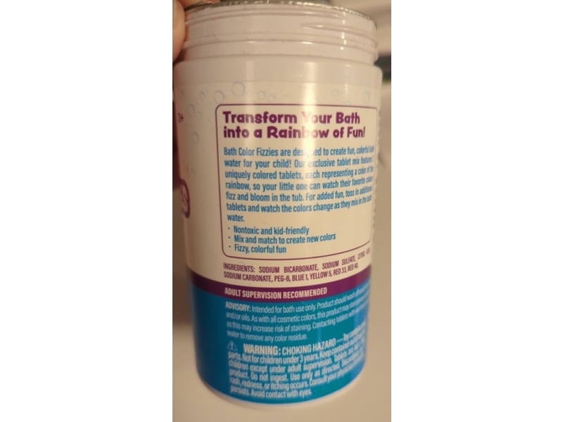 Tub Works Bath Color Fizzies Water Coloring Tablets, 8.99 oz/255 g, 150 Count