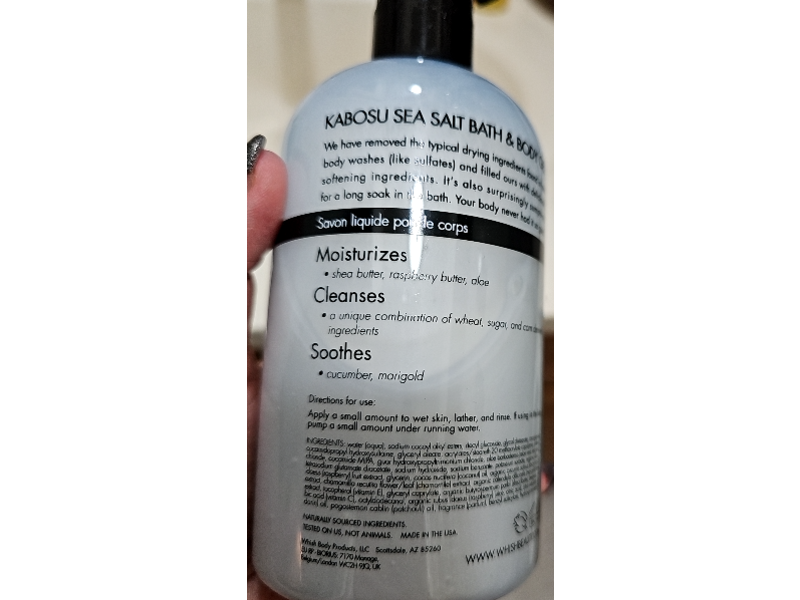 Whish Bath & Body Gel, Kabosu Sea Salt, 13 fl oz/390 mL
