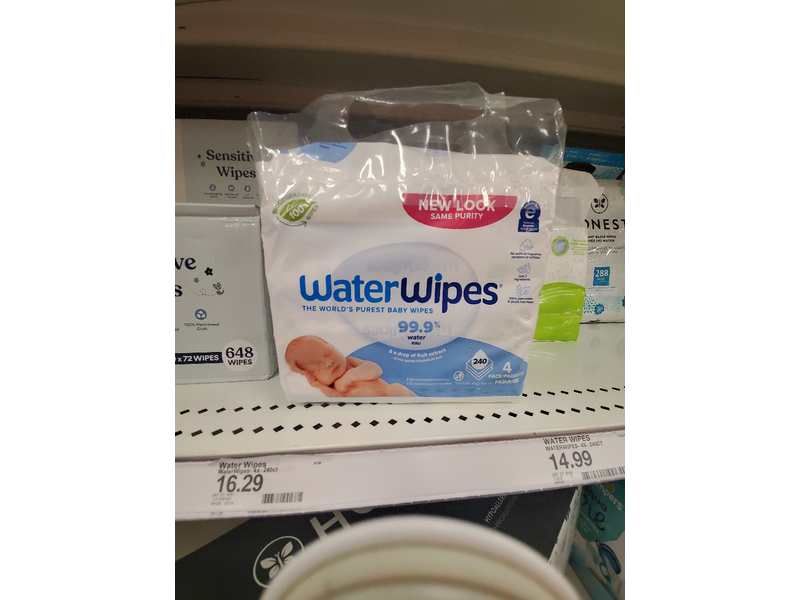 Waterwipes Baby Wipes, 240 Count, Pack Of 4