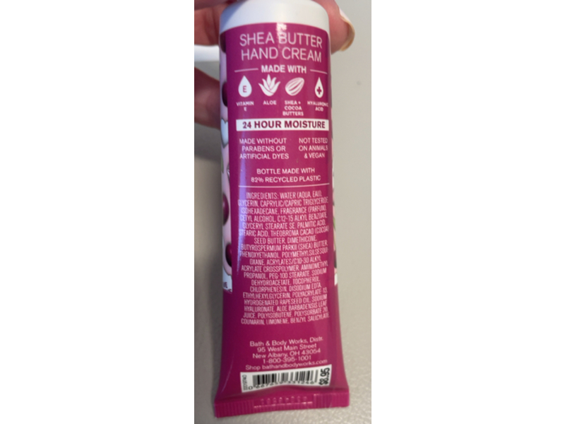 Bath & Body Works Shea Butter Hand Cream, Sweetheart Cherry, 1 fl oz/29 mL