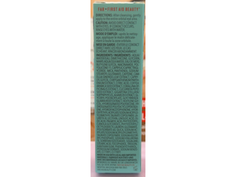 First Aid Beauty Brighten + Glow Eye Cream, 0.5 fl oz/15 mL