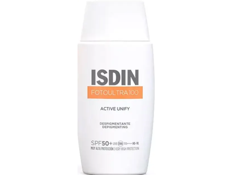 ISDIN FotoUltra 100 Depigmenting Active Unify Color. SPF 50+ PA++++, 1.7 fl oz/50 mL