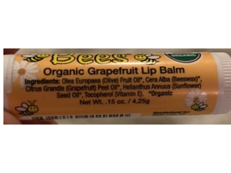 Sierra Bees Lip Balm, Organic Grapefruit, 0.15 fl oz/4.25 g