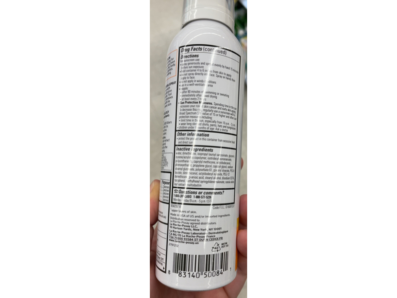 La Roche-Posay Anthelios Spray Lotion Sunscreen, SPF 60, 5.0 oz/143 g