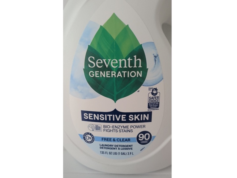 Seventh Generation Laundry Detergent, Free & Clear, 90 Loads, 135 fl oz/3.9 L