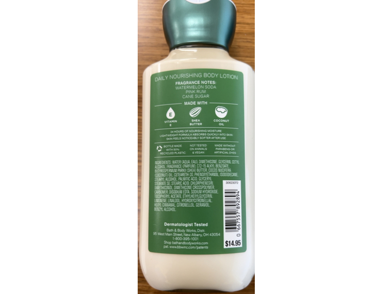 Bath & Body Works Body Lotion, Watermelon Mojito, 8 fl oz/236 mL