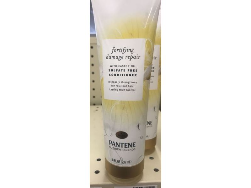 Pantene Nutrient Blends Fortifying Damage Repair Conditioner, Castor Oil, Sulfate Free, 8 fl oz/237 mL