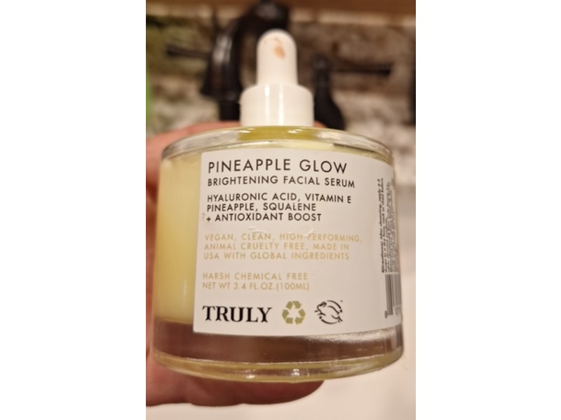 Truly Pineapple Glow Brightening Facial Serum, 3.4 fl oz/100 mL