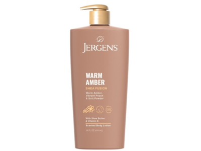 Jergens Shea Fusion Scented Body Lotion, Warm Amber, 14 fl oz/414 mL