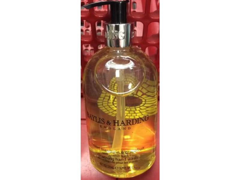 Baylis & Harding England Cleansing Hand Wash, Sweet Mandarin & Grapefruit, 16.9 fl oz/500 mL