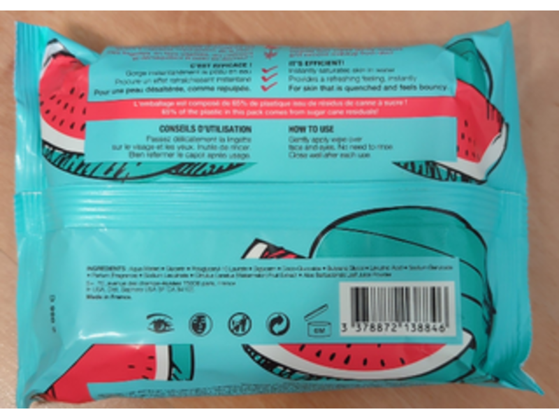 Sephora Watermelon Cleansing Wipes, 20 Count