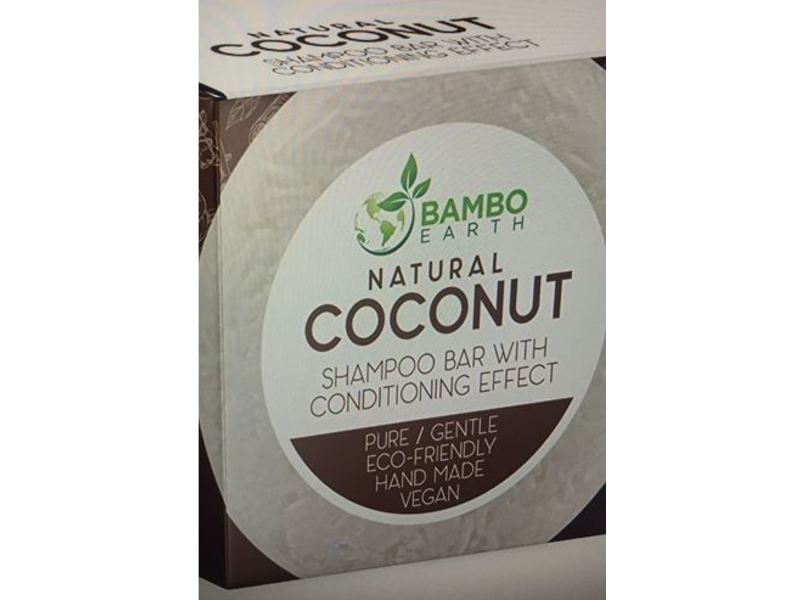 Bamboo Earth Shampoo Bar With Conditioning Effect, Natural Coconut, 2 oz/60 g