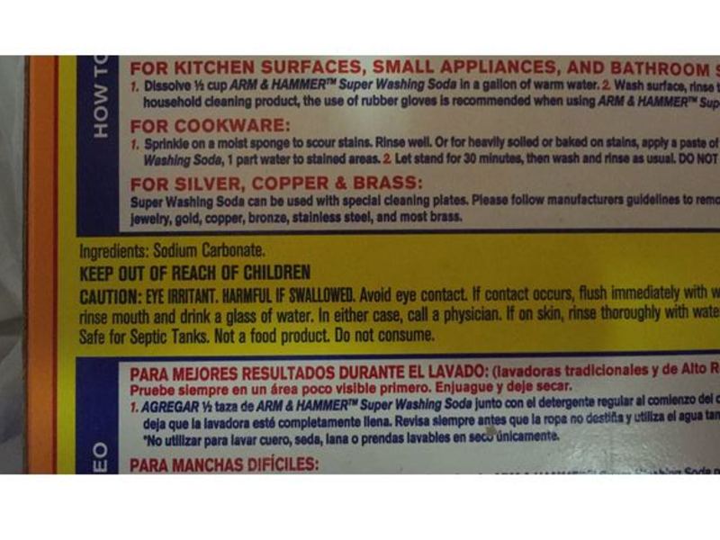 Arm & Hammer Household Cleaner & Laundry Booster Super Washing Soda Laundry, 55 oz