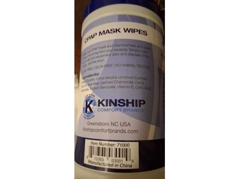 Kinship Comfort Brands CPAP Mask Wipes, Unscented, Pack Of 75, 2 Packs