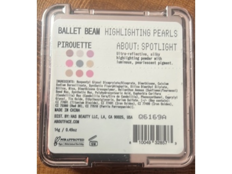 About-Face Ballet Beam Highlighting Pearls, Pirouette, 0.49 oz/14 g
