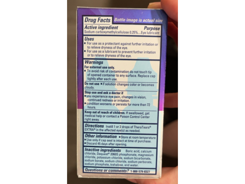 Thera Tears Extra Dry Eye Therapy Lubricating Eye Drops, 0.5 fl oz/15 mL, Pack Of 2