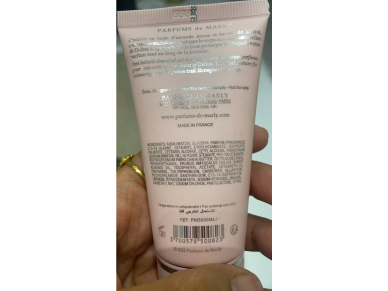 Parfums De Marly Paris Delina Body Cream, 1.69 fl oz/50 mL