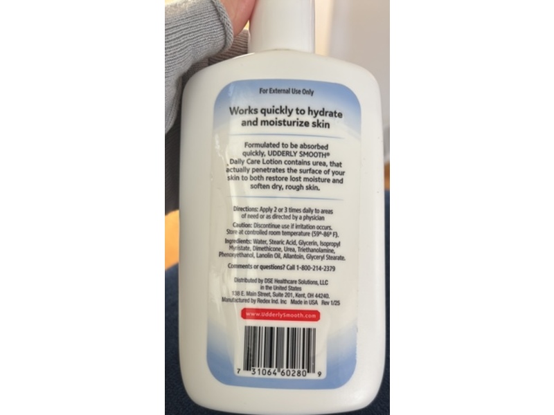 Udderly Smooth Daily Care Lotion, 2% Urea, 8 fl oz/237 mL