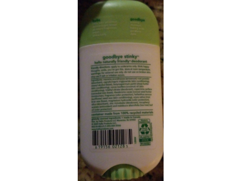 Hello Deodorant With Shea Butter, Fresh Citrus, 2.6 oz/73 g