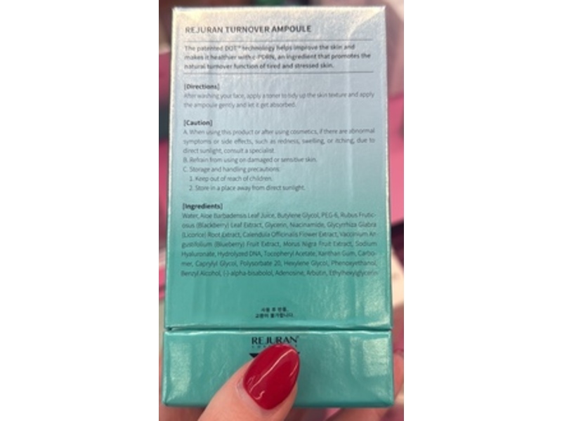 Rejuran Turnover Ampoule, 1.01 fl oz/30 mL