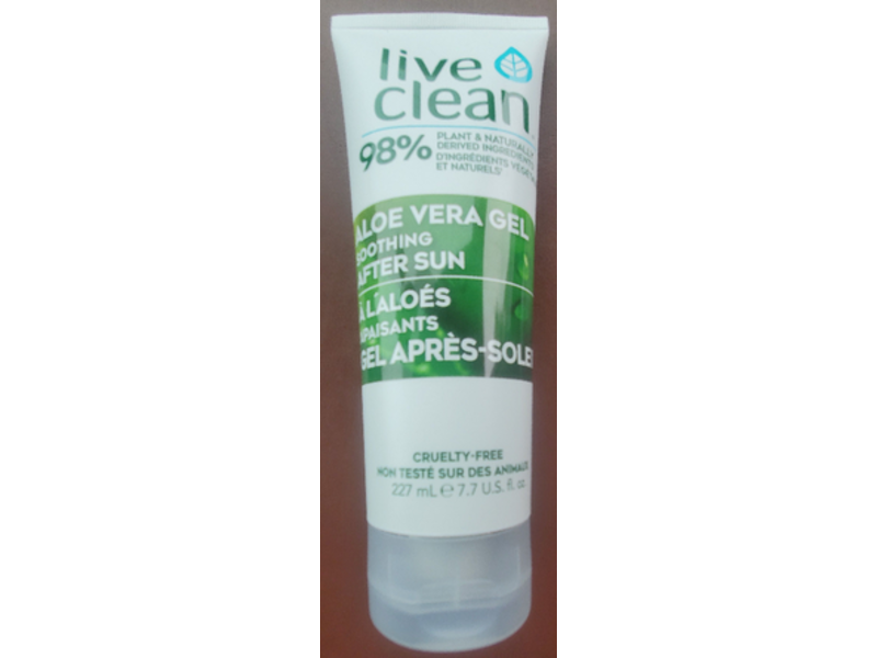 Live Clean Soothing After Sun Gel, Aloe Vera, 7.7 fl oz/227 mL