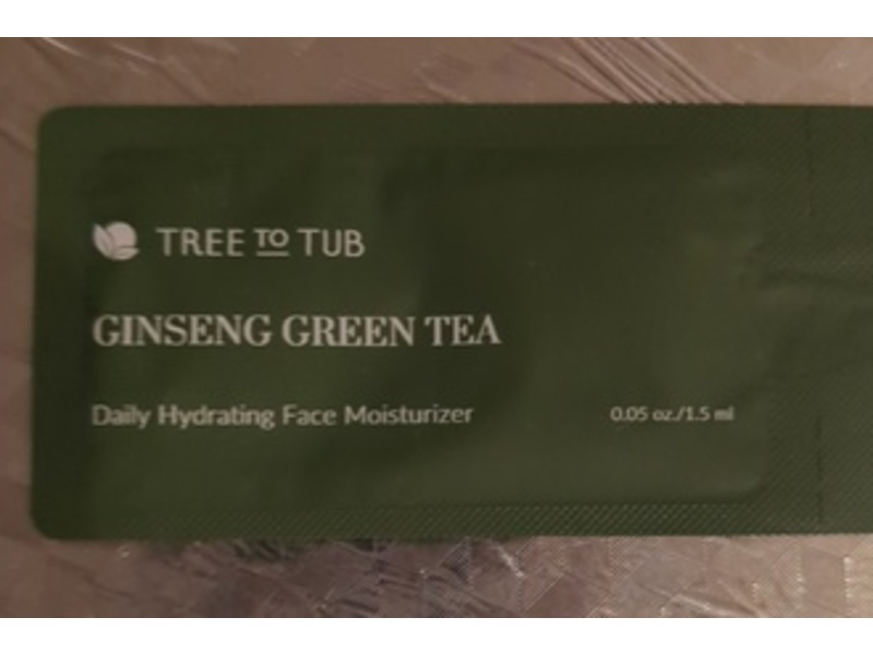 Tree To Tub Ginseng Green Tea Hydrating Face Moisturizer, 0.05 oz/1.5 mL