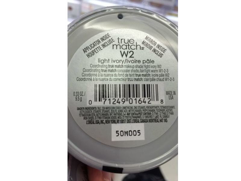 L'Oreal Paris True Match Powder, Light Ivory, 0.33 oz/9.5 g