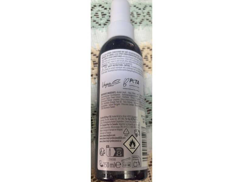 Schwarzkopf BlondMe Bond Repair Purple Spray Conditioner, 5 fl oz/150 mL