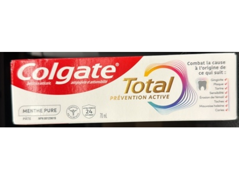 Colgate Total Active Prevention Toothpaste, Clean Mint, 70 mL