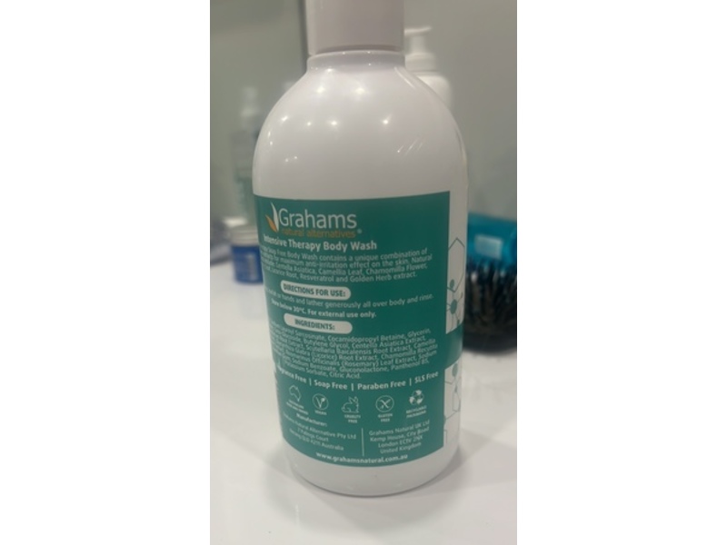 Grahams Natural Alternatives Intensive Therapy Body Wash, 16.9 fl oz/500 mL