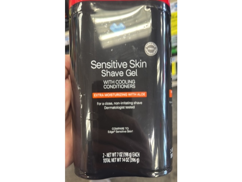 CVS Health Sensitive Skin Shave Gel, Aloe, 7 oz/198 g, Pack Of 2