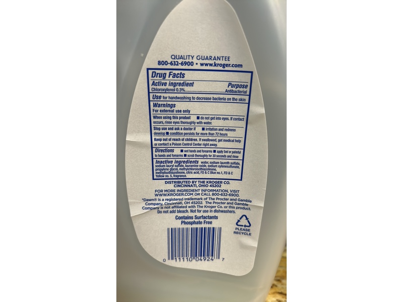 Kroger Grease Cleaning Ultra Concentrated Dish Soap + Antibacterial Hand Soap, Green Apple, 60 fl oz/1.77 L