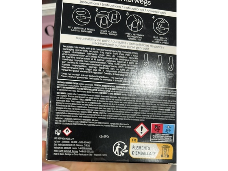 O.P.I. Xpress/On Short Solid Color Press On Nails, Hot Toddy Naughty, 0.07 oz/2 g