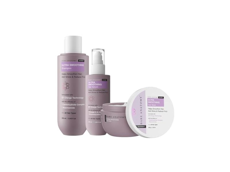 Bare Anatomy Ultra Smoothing Shampoo + Hair Mask + Serum Kit