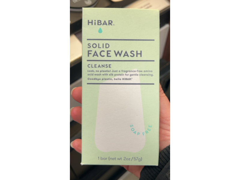 HiBAR Solid Cleanse Face Wash Bar, 2 oz/57 g