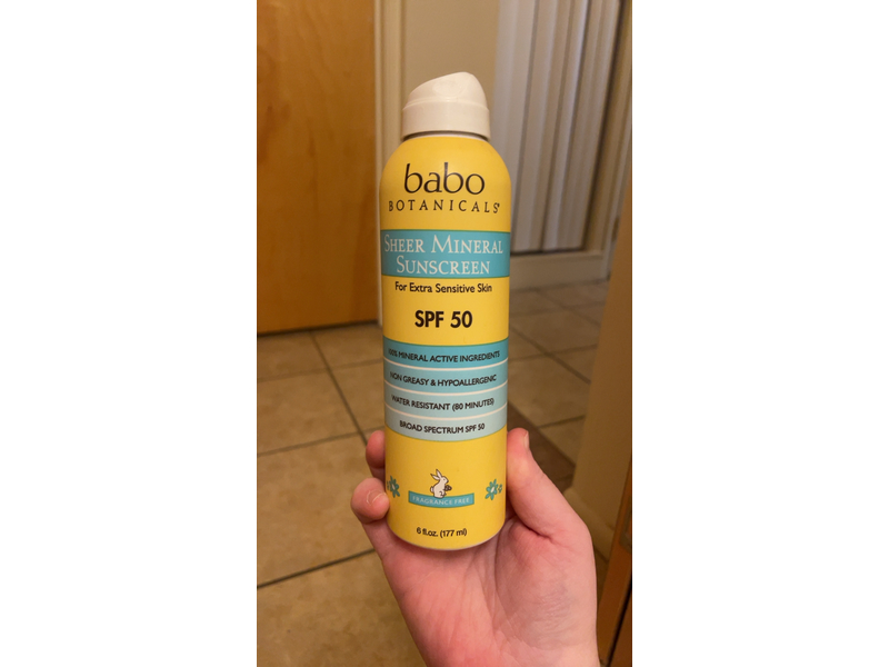 Babo Botanicals Sheer Mineral Sunscreen, Extra Sensitive Skin, SPF 50, 6 oz