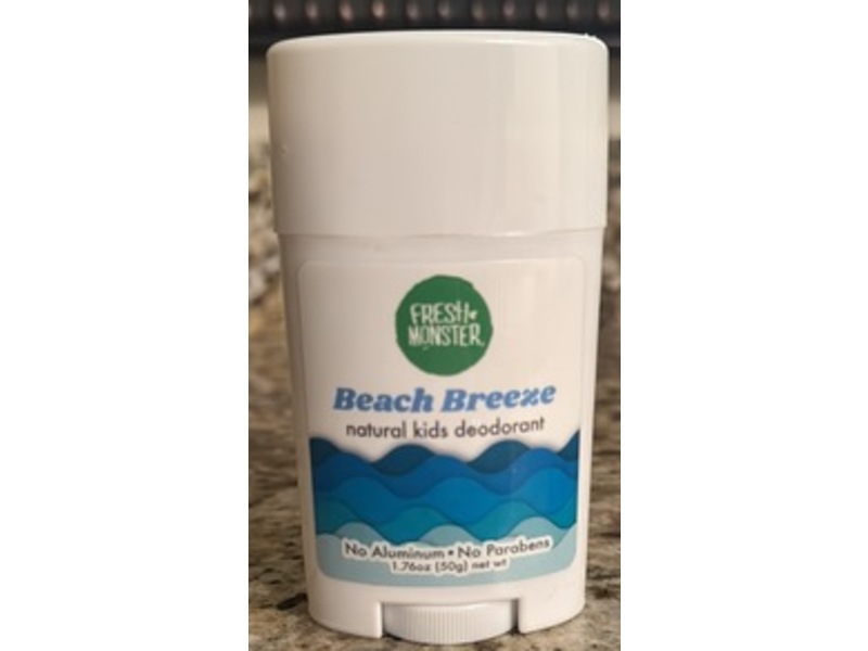 Fresh Monster Natural Kids Deodorant, Beach Breeze, 1.76 oz/50 g