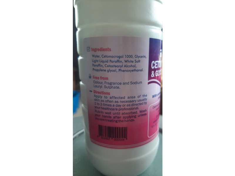 Evara Cetomacrogol & Glycerol Cream, 500 mL