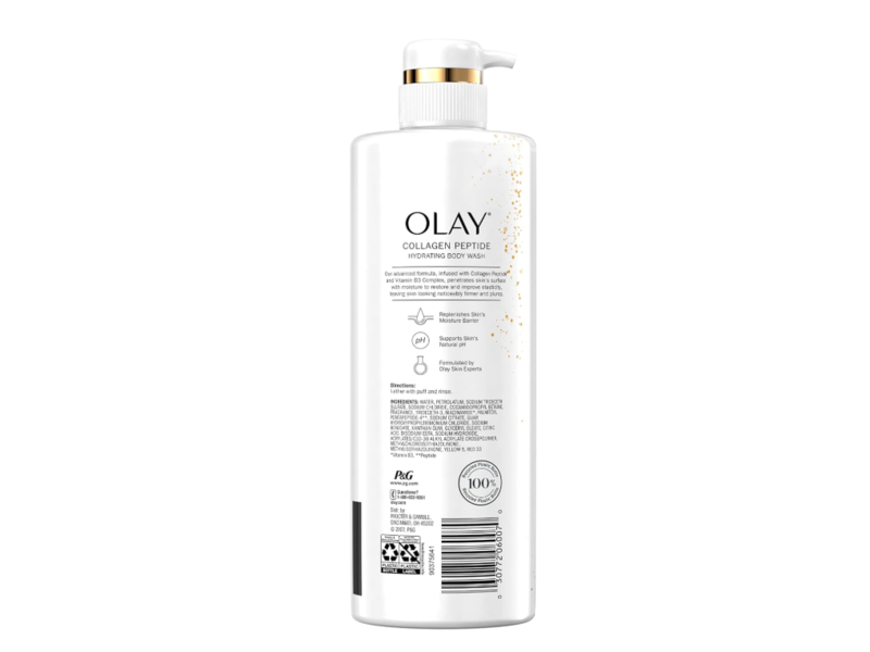 Olay Hydrating Body Wash, Collagen Peptide, 26 fl oz/768 mL, Pack Of 4