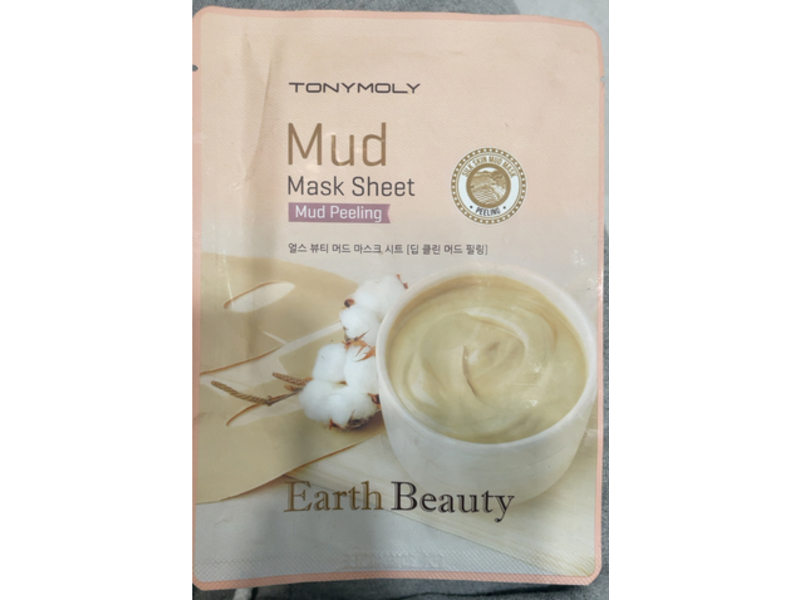 Tonymoly Earth Beauty Mud Mask Sheet, Mud Peeling, 15 g
