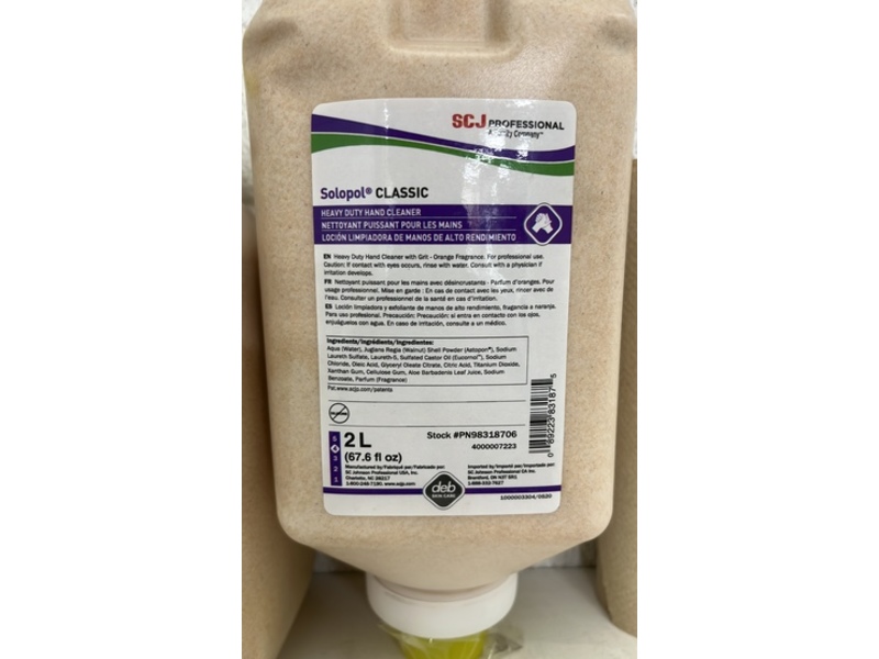 Scj Professional Solopol Classic Heavy Duty Hand Cleaner, 67.6 fl oz/2 L, Pack Of 4