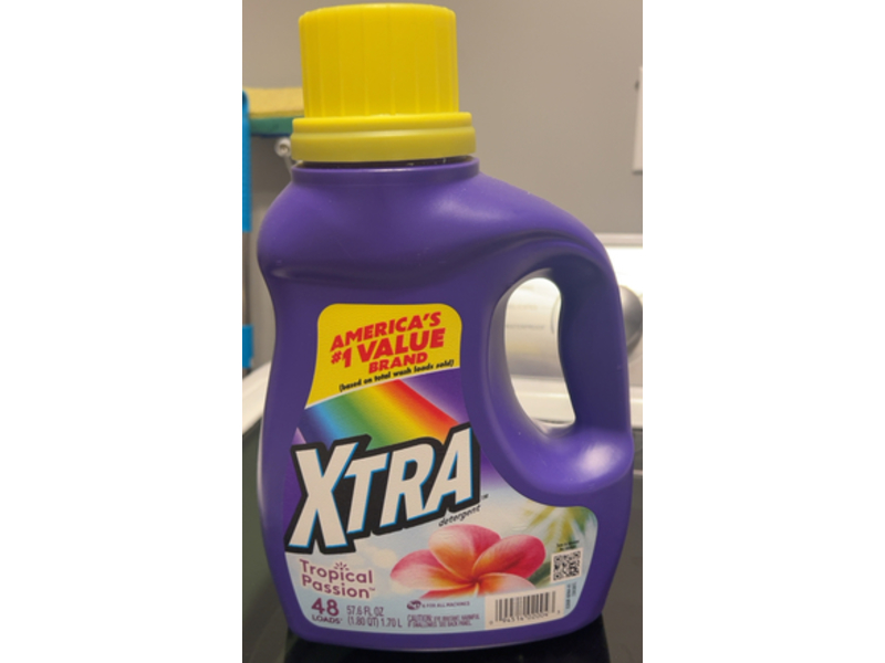 Xtra Laundry Detergent, Tropical Passion, 48 Loads, 57.6 fl oz/1.70 L